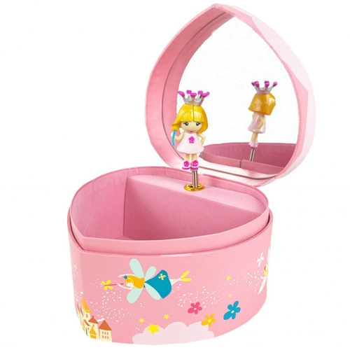 Детска музикална кутия  Розово сърце Princess  - 1
