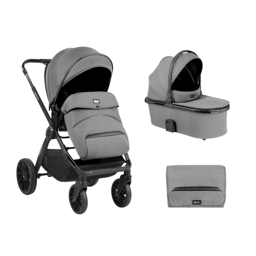 Комбинирана количка 2в1 с кош за новородено Tiffany Light Grey | PAT8899