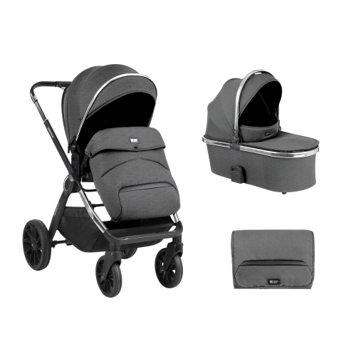 Комбинирана количка 2в1 с кош за новородено Tiffany Dark Grey | PAT8903