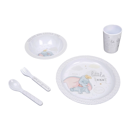 Детски меламинов комплектт за хранене 5 части Dumbo | PAT9136
