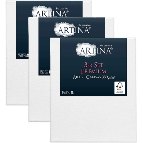 Комплект от 3 платна за рисуване Artina 30x40 см   - 2