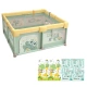 Детска кошара JumpiPlay с килим 120x120 см с безопасна зона  - 1