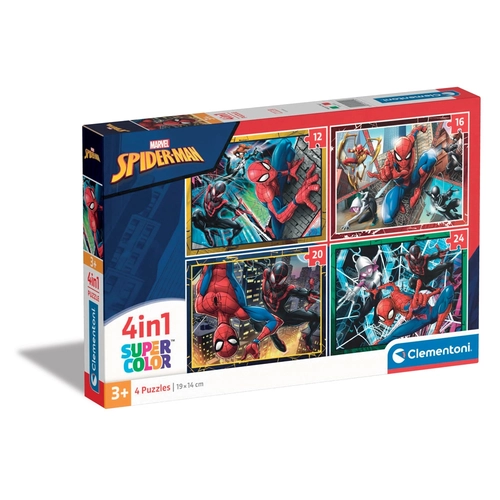 Комплект 4 броя детски пъзела Spiderman PAT64281