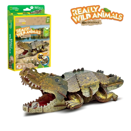 Детски 3D занимателен пъзел Wild Animals Крокодил 54ч. PAT64450