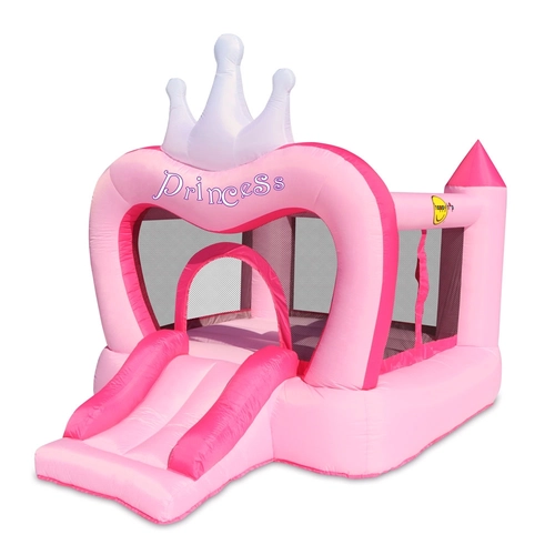Детски розов батут замък Princess с пързалка 285x210x220 PAT64461 Детски розов батут замък Princess с пързалка 285x210x220 PAT64461