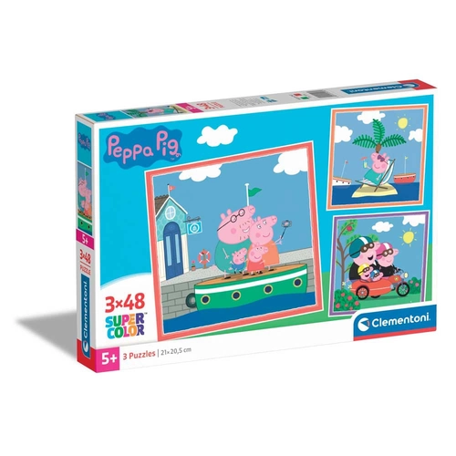 Комплект 3 броя детски пъзела x 48 части Peppa Pig PAT64493 Комплект 3 броя детски пъзела x 48 части Peppa Pig PAT64493