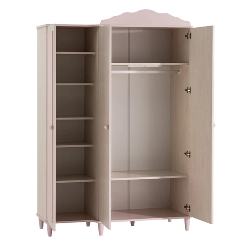 Трикрилен детски гардероб със 7 рафта Pollina  PAT65273