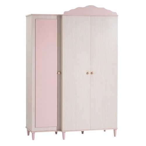 Трикрилен детски гардероб със 7 рафта Pollina  PAT65273