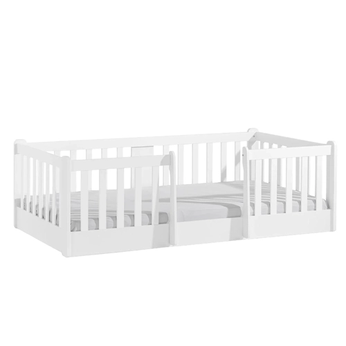 Детско бяло дървено легло Монтесори Frozen 100 x 200 см. PAT65281