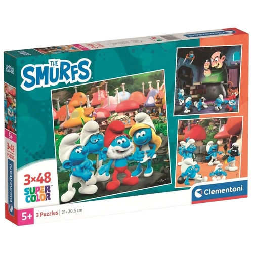 Комплект 3 броя детски пъзела х 48 части  The Smurfs PAT66366