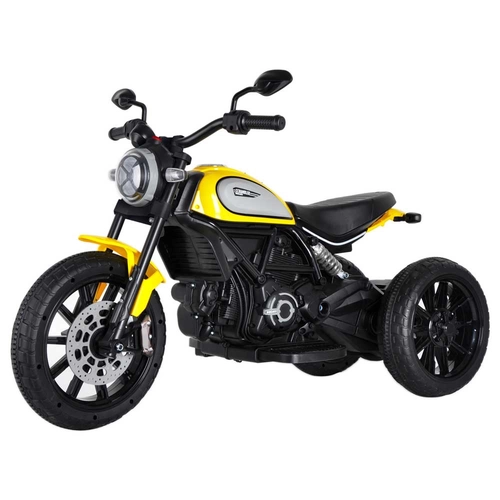 Детски жълт акумулаторен мотор 12V DUCATI SCRAMBLER ICON PAT66789