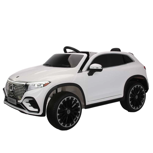 Детска бяла акумулаторна Kола  12V MERCEDES BENZ EQS SUV PAT66790