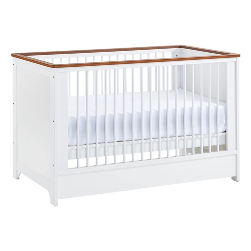 Бяла дървена регулируема бебешка кошара Kakule 70x130 см. PAT67306