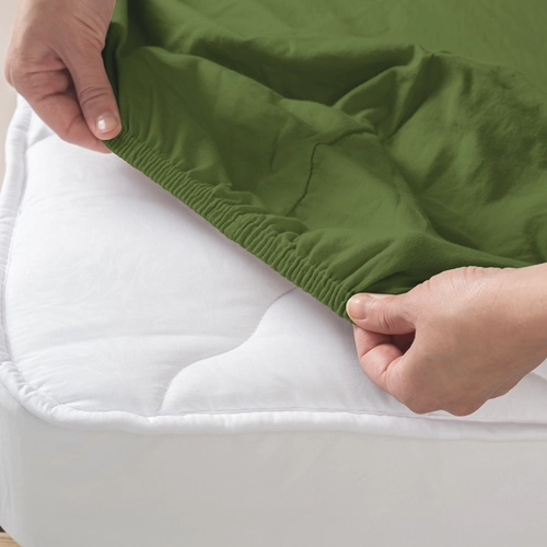 Зелен чаршаф с ластик за детско легло 120 x 200 см. PAT67476