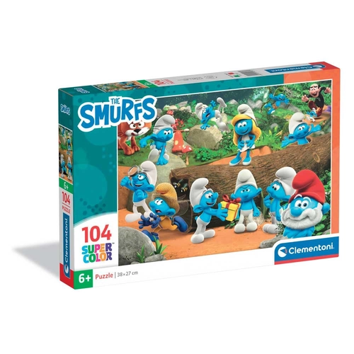 Детски занимателен пъзел за сглобяване Smurfs 104ч.  PAT67922