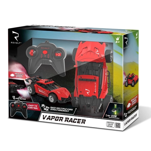 Детска червена кола Vapor с реалистичен пушек Radio/C PAT67959