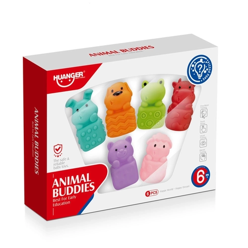 Бебешки сензорни животни за тактилна стимулация 6 бр. PAT67981