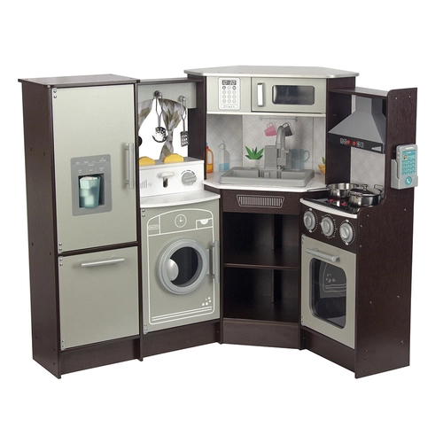 Детска мега дървена кухня за игра с електроуреди Кая PAT68002