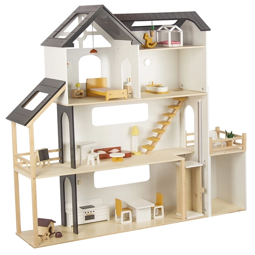 Детска мега дървена къща за кукли Нанси PAT68003
