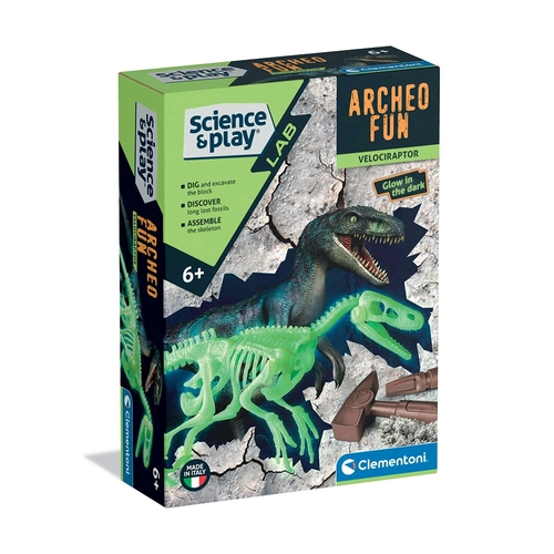 Сет Разкрий Скелет Динозавър Velociraptor Glow in The Dark PAT68296