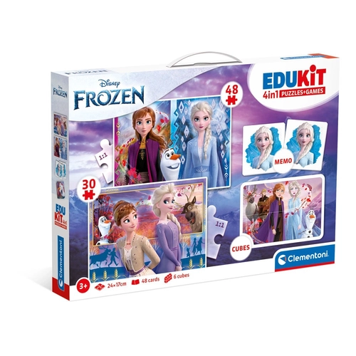 Комплект 4 броя детски пъзела + Игри Frozen Edukit PAT68305