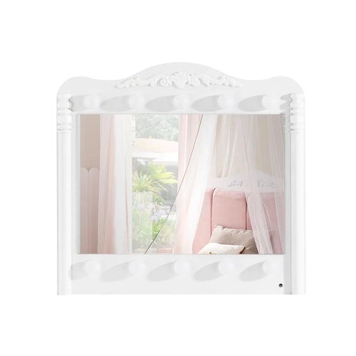 Бяло огледало със стилни лампи за детска стая Nil PAT69459