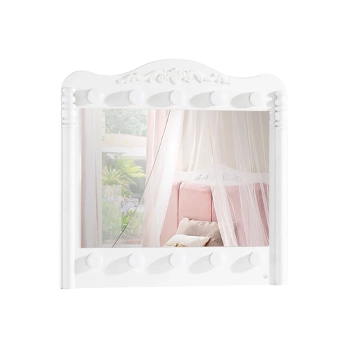 Бяло огледало със стилни лампи за детска стая Nil PAT69459