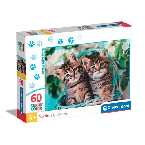 Детски занимателен пъзел Lovely Kitty Twins 60 части PAT69630