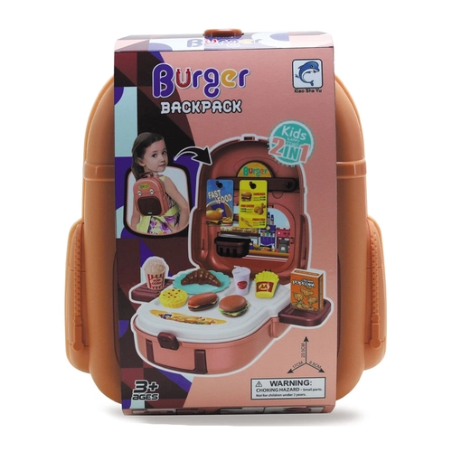Детски комплект за игра Мини щанд за хамбургери в куфар PAT69672