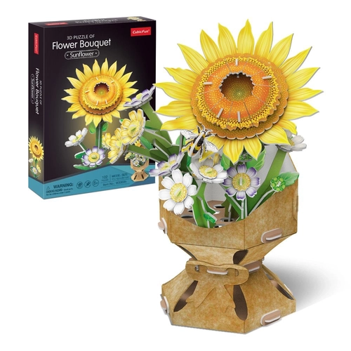 Детски занимателен пъзел 3D Flower Bouquet Слънчоглед 102ч. PAT69692