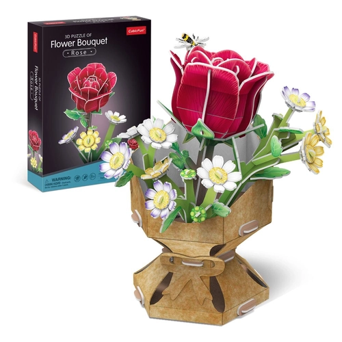 Детски занимателен пъзел 3D Flower Bouquet  Роза 120ч. PAT69694