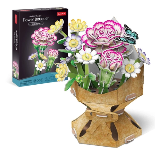 Детски занимателен пъзел 3D Flower Bouquet Карамфил 134ч. PAT69695