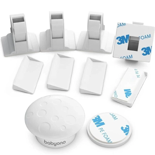 Комплект 4 броя магнитни обезопасители за шкафове за бебе PAT70997