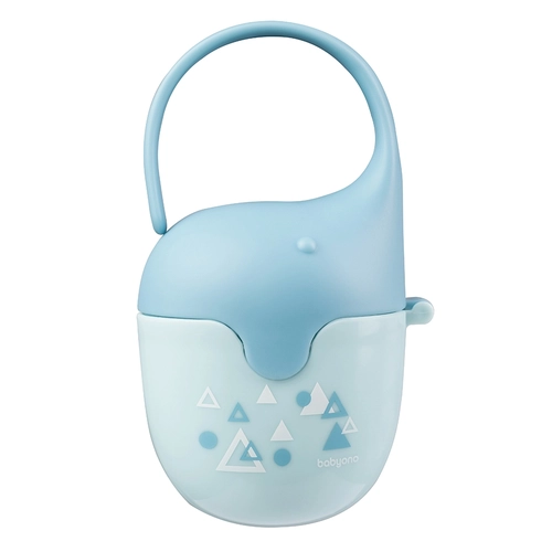 Синя кутия за бебешка залъгалка с държач за количка PAT71995