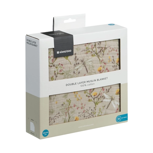 Одеяло от муселин двупластово 100х100 см Secret Garden Beige PAT72526