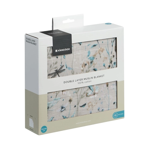 Одеяло от муселин двупластово 100х100 см Dreamy Fields Grey PAT72530