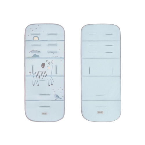 Синя подложка за бебешка количка Stripy Friends PAT72583