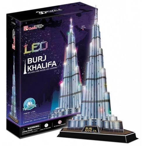 Детски красив пъзел 3D Burj Khalifa 136ч. с LED светлини PAT72800