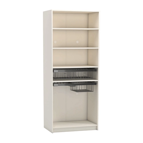 Двукрилен детски гардероб с кошници York Крем PAT72810