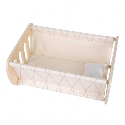 Дървено легло - люлка 2 в 1 за детска кукли PAT72988