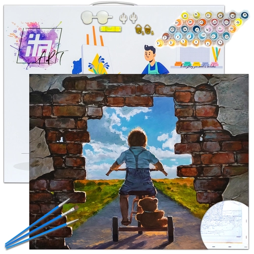 Детски комплект Рисуване по номера Стената 40х50см PAT73339