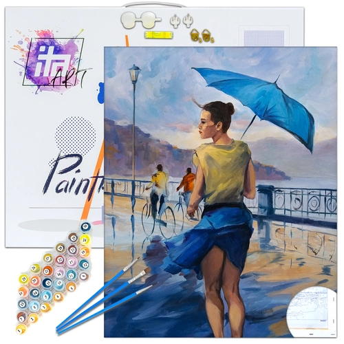 Детски комплект Рисуване по номера Флирт с вятъра 40х50см PAT73342