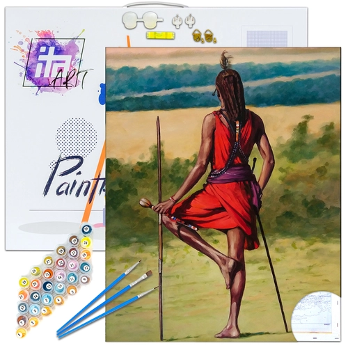 Детски комплект Рисуване по номера Африка 40х50см PAT73343