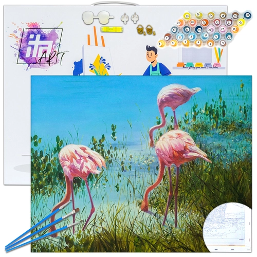 Детски комплект Рисуване по номера Розово 40х50см PAT73344