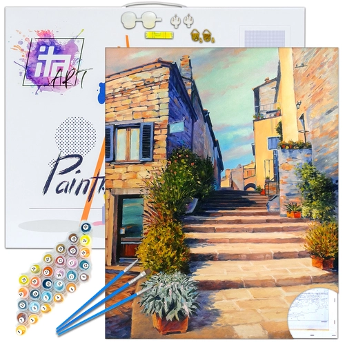 Детски комплект Рисуване по номера По стълбите 40х50см PAT73345