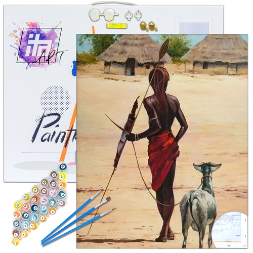 Детски комплект Рисуване по номера Африка 2, 40х50см PAT73346