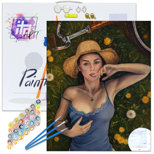 Детски комплект Рисуване по номера Маргаритки 40х50см PAT73347