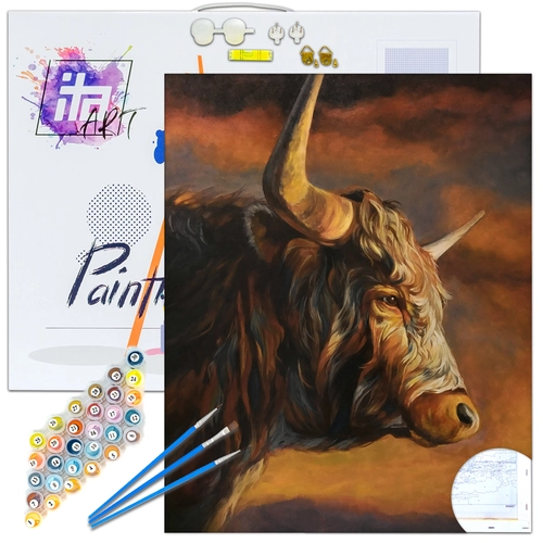 Детски комплект Рисуване по номера Говедо 40х50см PAT73359