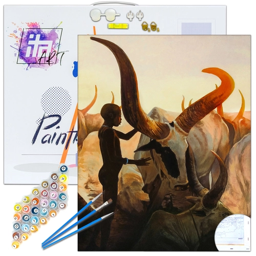 Детски сет Рисуване по номера Духът на Африка 2, 40х50см PAT73360