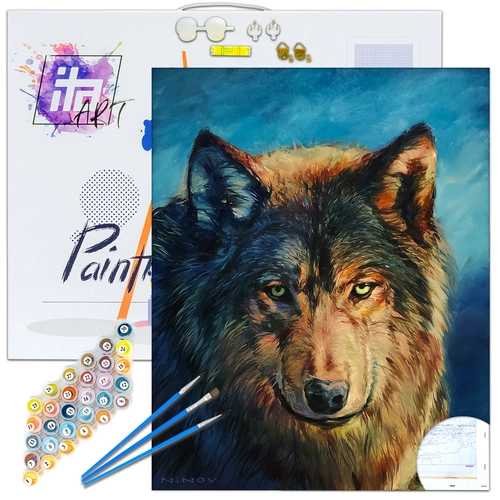 Детски комплект Рисуване по номера Вълкът 40х50см PAT73370
